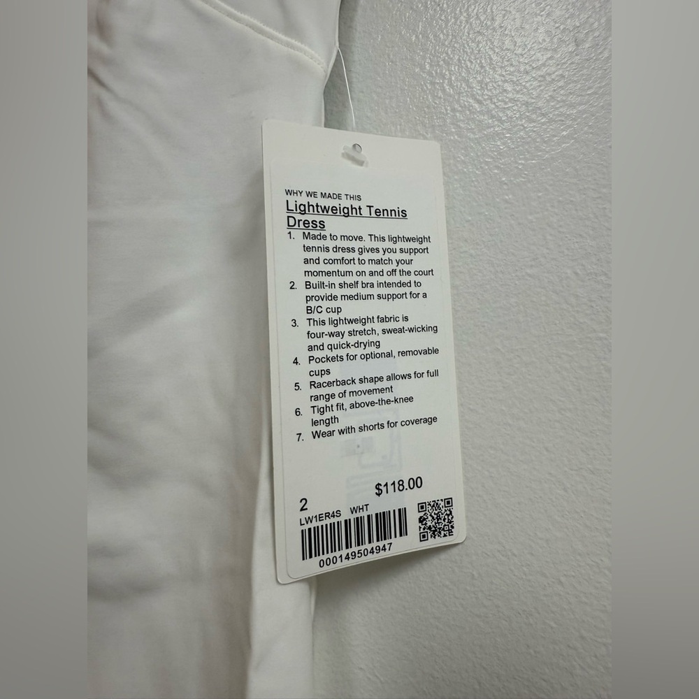 LuluLemon Lightweight Tennis Dress in White - Picture 4 of 4